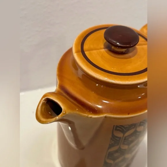 Vintage 70s MCM Royal Sealy Golden Brown Coffee Pot/Pitcher - Picture 7 of 10